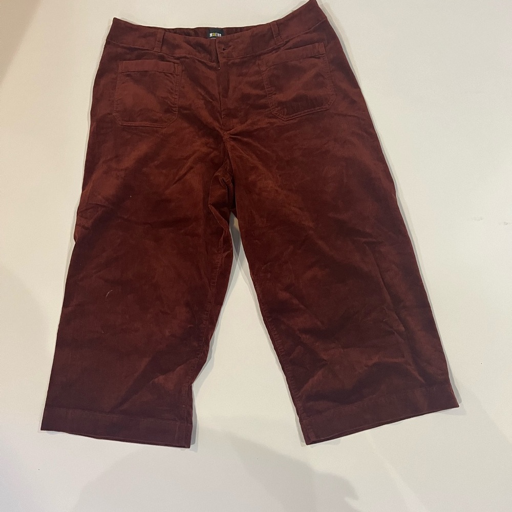 Rich Brown Cropped Anthropologie Colette corduroy  Pants